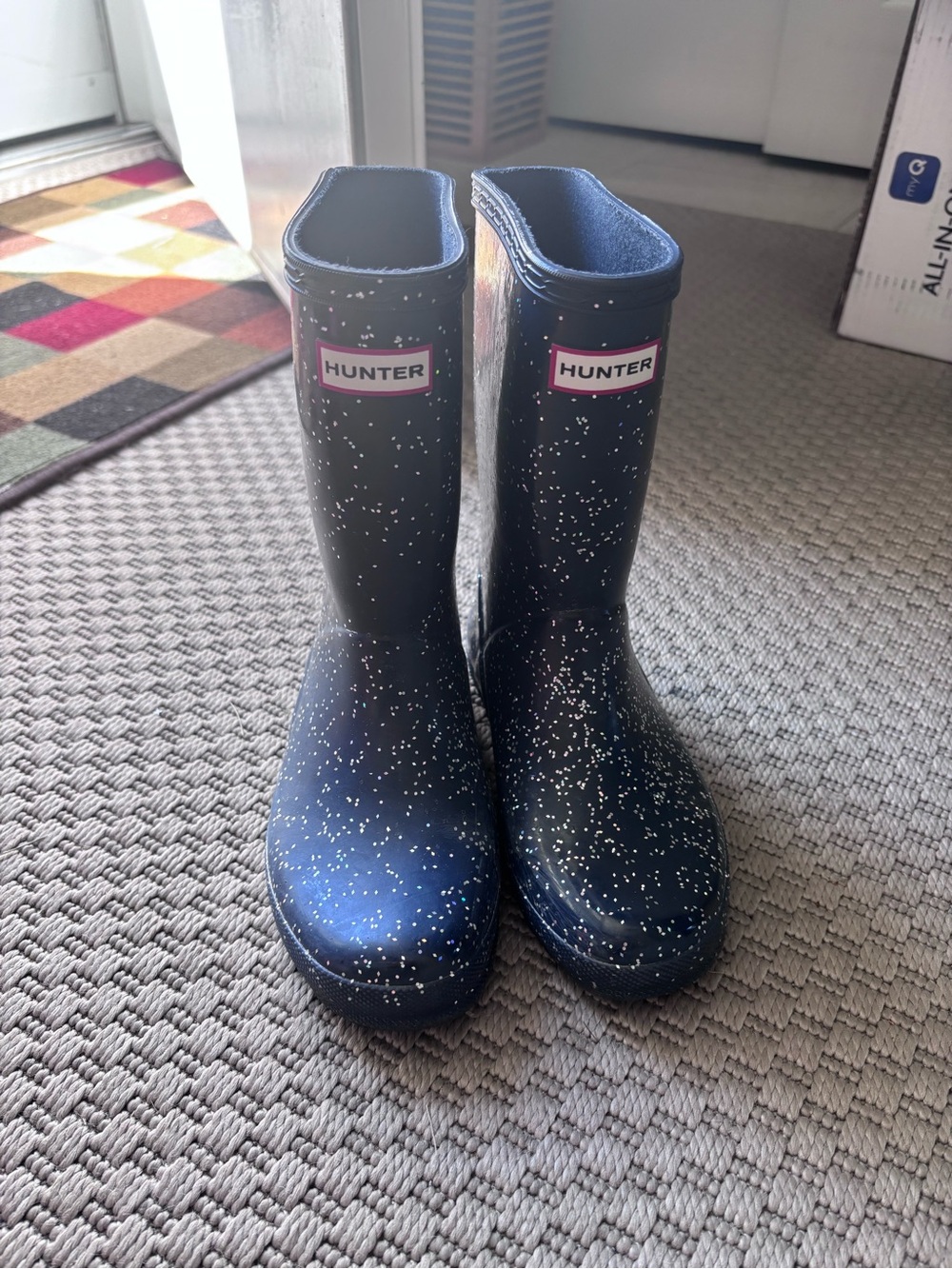 Like new Hunter Kids Glitter Rain Boots